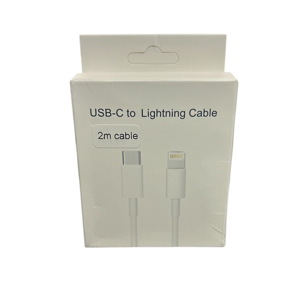 2m Charging Cable (6.6ft) Fast Charger Cord Data Sync for iPhone iPad